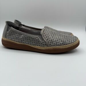 Clark’s Elaina Gray Espadrille Slip-On Shoes Size 10M